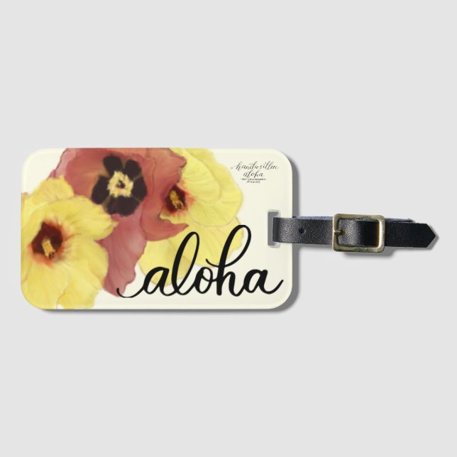 Hau Aloha Bag Tag (Front Horizontal)