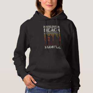 Hau Beach Miami Florida Surf Spot Summer Souvenir  Hoodie