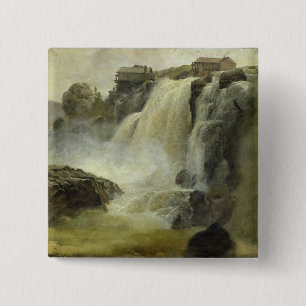 Haugfoss in Norway, 1827 15 Cm Square Badge