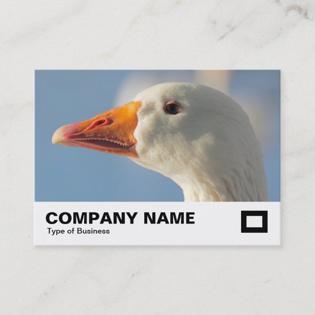 Haughty White Goose Business Card (Front)