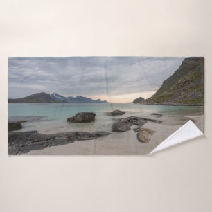 Haukland Beach Lofoten Bath Towel