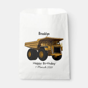 Haul truck cartoon illustration favour bag