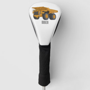 Haul truck cartoon illustration golf head cover