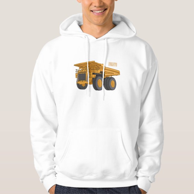Haul truck cartoon illustration hoodie (Front)