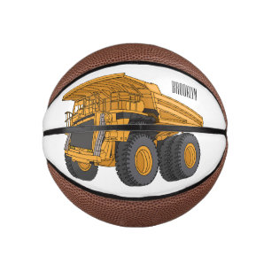 Haul truck cartoon illustration mini basketball