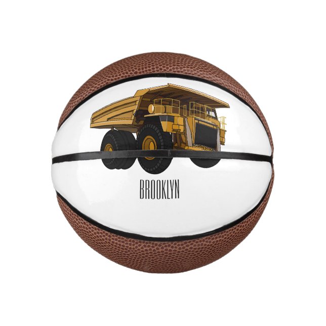 Haul truck cartoon illustration mini basketball (Front)