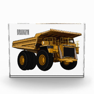 Haul truck cartoon illustration photo block
