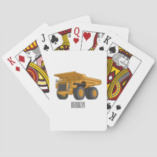 Haul truck cartoon illustration playing cards