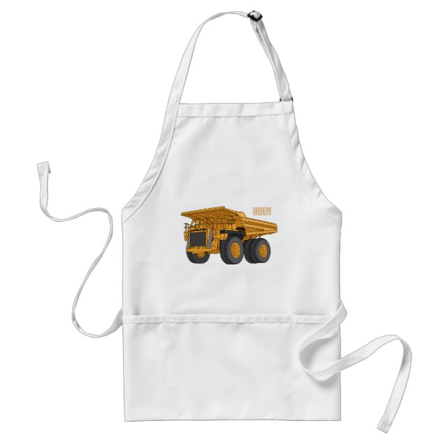 Haul truck cartoon illustration  standard apron (Front)