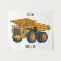 Haul truck cartoon illustration 