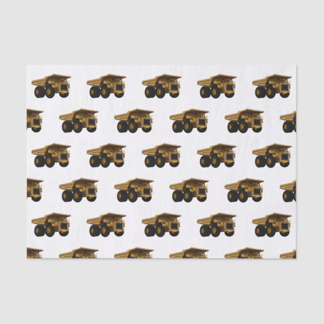 Haul truck cartoon illustration tissue paper (Front)