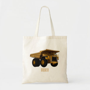 Haul truck cartoon illustration tote bag