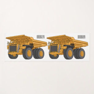 Haul truck cartoon illustration yoga mat