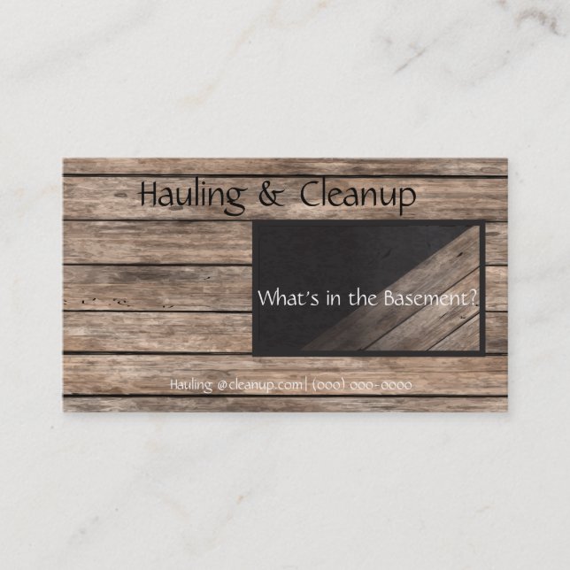 Hauling & Cleanup Business Card (Front)