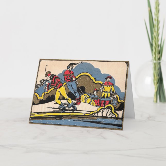 Hauling in the Log Holiday Card (Front)