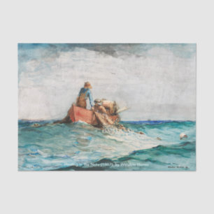 Hauling In The Nets (1887) By Winslow Homer Tissue Paper