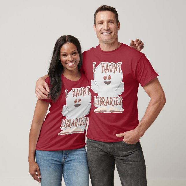 Haunt Libraries Funny Bookish Halloween Art       T-Shirt (Unisex)