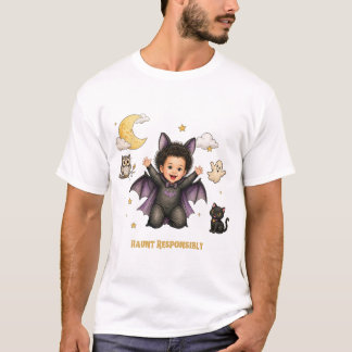 Haunt Responsibly - Cute Baby Bat Halloween T-Shirt