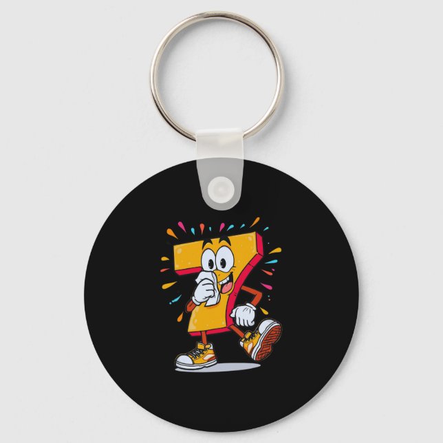 Haunted 67 Funny Sick Seven Meme Halloween Costume Key Ring (Front)