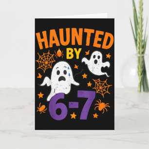 Haunted 67 Ghost Math Teacher Halloween Costume Ma Card