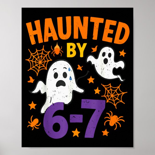 Haunted 67 Ghost Math Teacher Halloween Costume Ma Poster (Front)