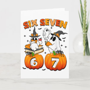 Haunted 67 Meme Six Seven 6-7 Funny Internet Joke  Card