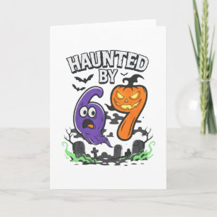 Haunted 67 Meme Six Seven 6-7 Funny Internet Joke Card