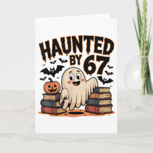 Haunted 67 Meme Six Seven 6-7 Funny Internet Joke  Card