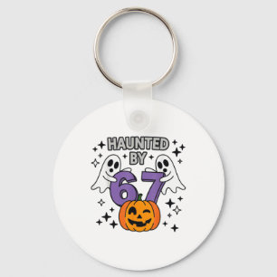 Haunted 67 Meme Six Seven 6-7 Funny Internet Joke Key Ring