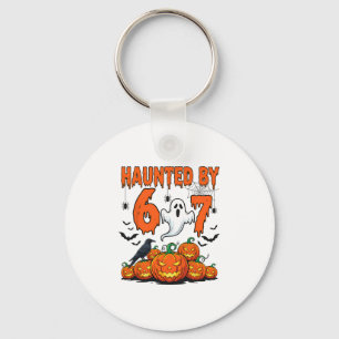 Haunted 67 Meme Six Seven 6-7 Funny Internet Joke Key Ring