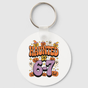 Haunted 67 Meme Six Seven 6-7 Funny Internet Joke  Key Ring