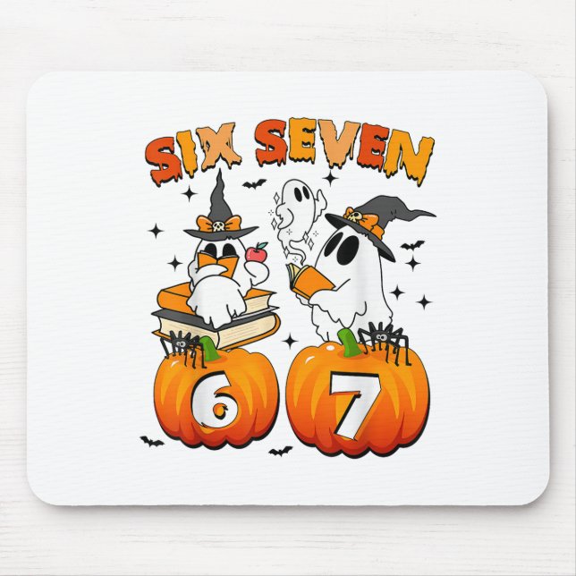 Haunted 67 Meme Six Seven 6-7 Funny Internet Joke  Mouse Pad (Front)