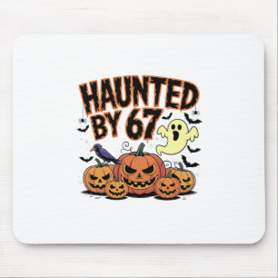 Haunted 67 Meme Six Seven 6-7 Funny Internet Joke Mouse Pad