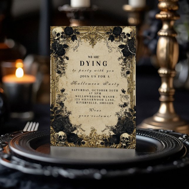 Haunted Baroque Gothic Halloween Gathering Invitation (Creator Uploaded)