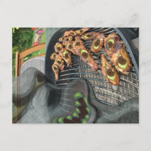 Haunted BBQ Holiday Postcard