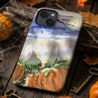 Haunted Beach With A Ghost And Pumpkins