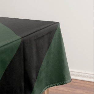Haunted Black and Green Striped Tablecloth