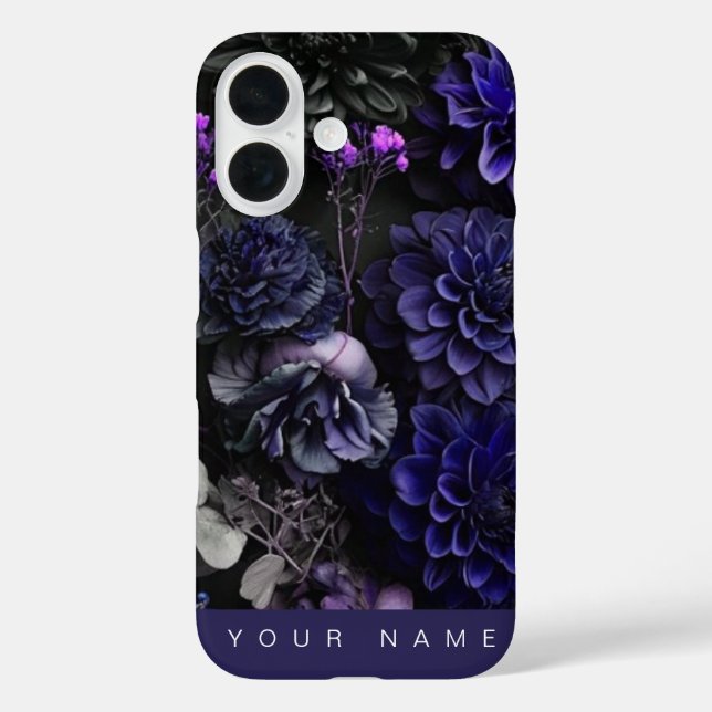 Haunted Blooms Blue Case-Mate iPhone Case (Back)