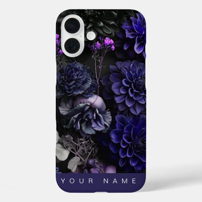 Haunted Blooms Blue Case-Mate iPhone Case (Back)