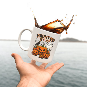 Haunted by 67 Funny Ghost And Pumpkin Halloween Coffee Mug