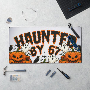 Haunted by 67 Funny Ghost And Pumpkin Halloween Desk Mat