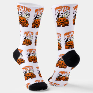 Haunted by 67 Funny Ghost And Pumpkin Halloween Socks