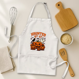 Haunted by 67 Funny Ghost And Pumpkin Halloween Standard Apron