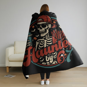 Haunted By 67 Funny Halloween Six Seven 67 Meme Fleece Blanket