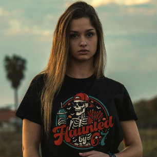 Haunted By 67 Funny Halloween Six Seven 67 Meme T-Shirt