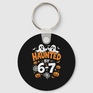 Haunted By 67 Funny Pumpkin And Ghost Halloween Co Key Ring