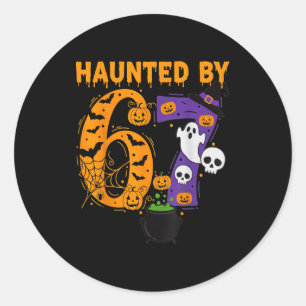 Haunted By 67 – Funny Six Seven Meme 6 7 Halloween Classic Round Sticker