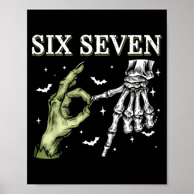 Haunted By 67 – Funny Skeleton Hands Halloween Cos Poster (Front)