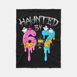 Haunted By 67 Ice Cream Drip Funny Six Seven Meme  Fleece Blanket
