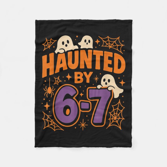 Haunted By 6 7  Fleece Blanket (Front)